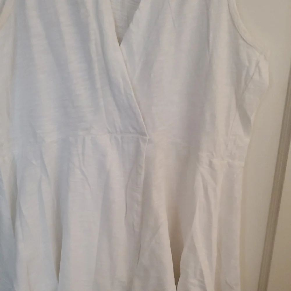 Left of Center White Wrap Sleeveless Bodysuit - Picture 2 of 4
